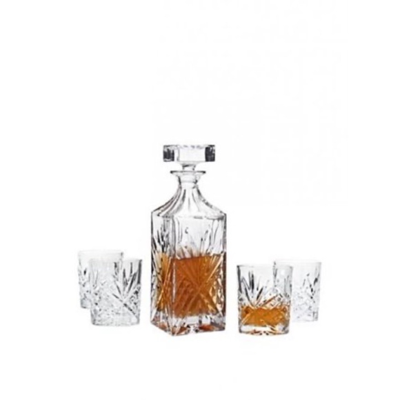 Dublin Crystal 5-Piece Whiskey Decanter & Glass Set NWT - Picture 1 of 1